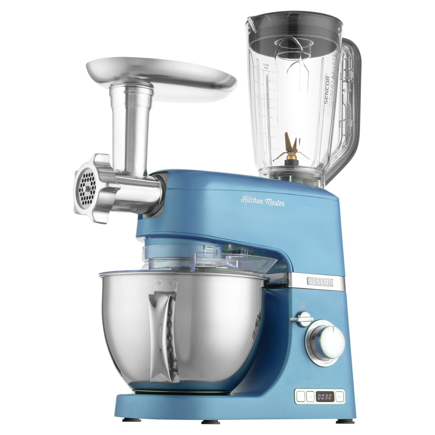 Batidora Pedestal Metalizada Celeste Sencor