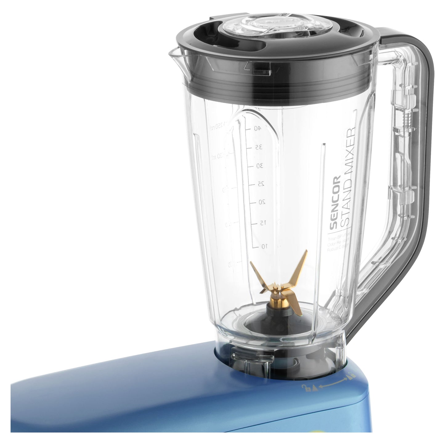 Batidora Pedestal Metalizada Celeste Sencor