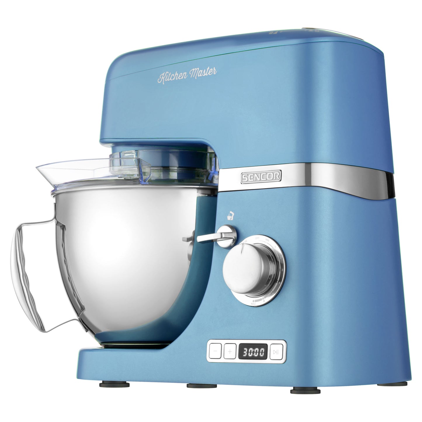 Batidora Pedestal Metalizada Celeste Sencor