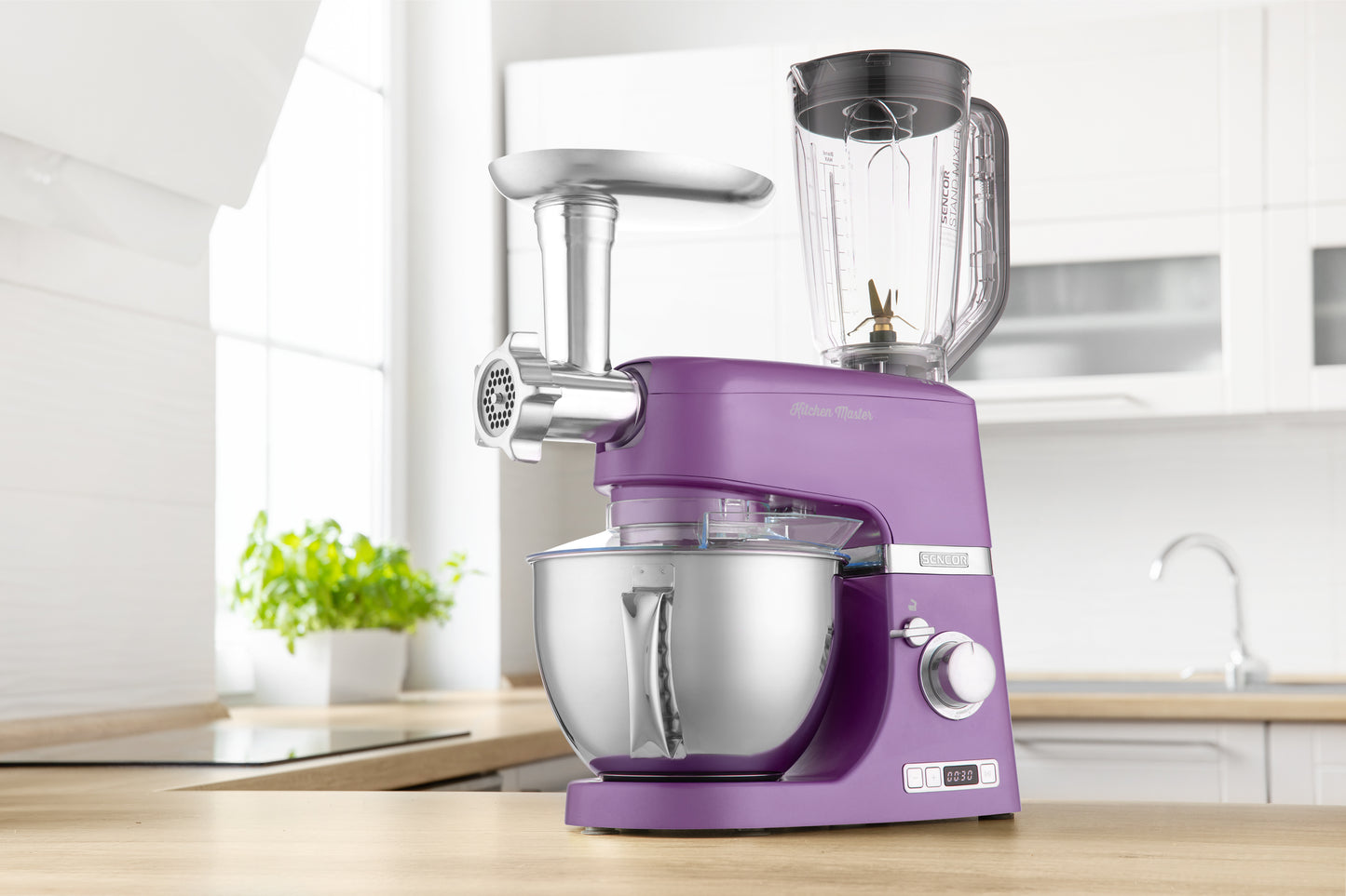 Batidora Pedestal Metalizada Violeta Sencor