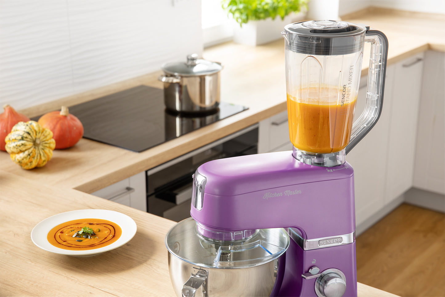 Batidora Pedestal Metalizada Violeta Sencor