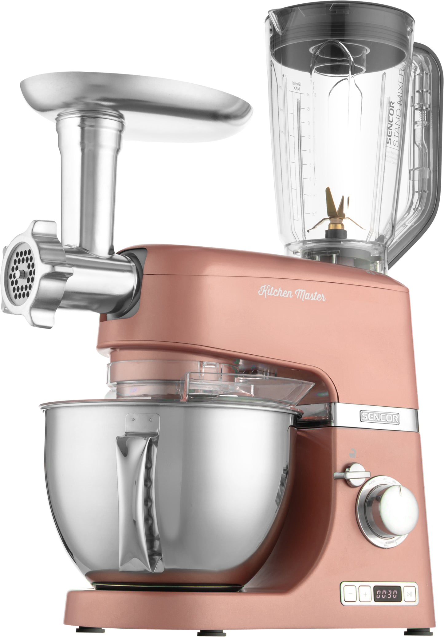 Batidora Pedestal Metalizada Rosa Sencor