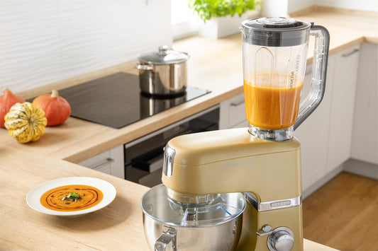 Batidora Pedestal Metalizada Beige Sencor