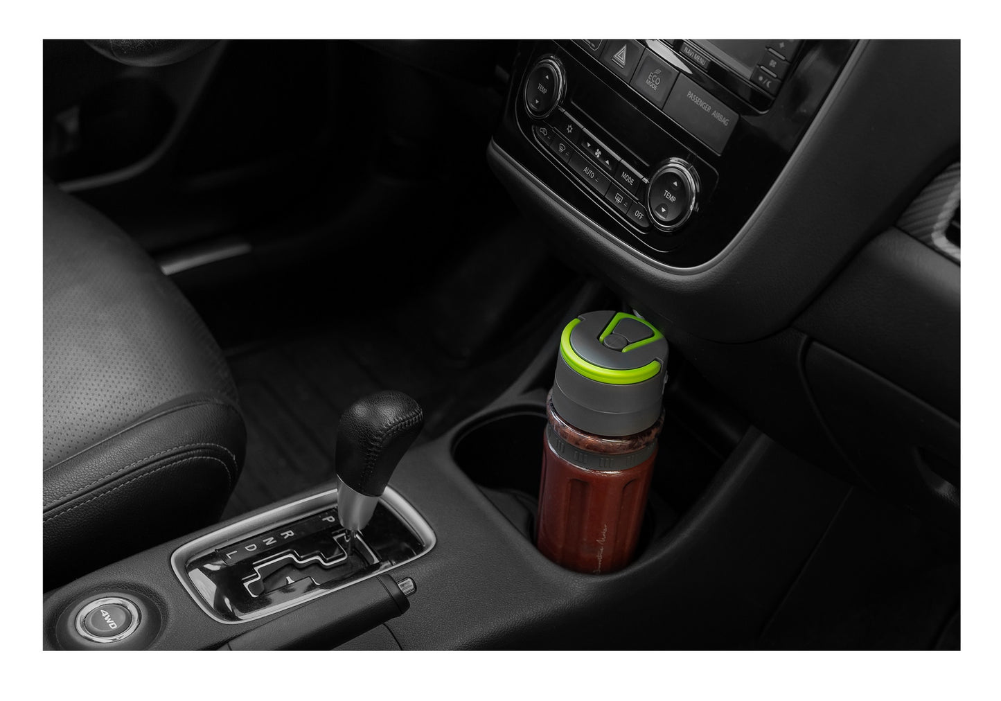 Licuadora vasos sport con tapa saca aire
