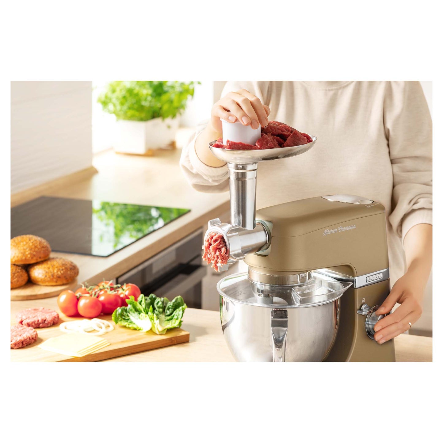 Batidora Sencor STM 6377CH con multiples accesorios y ralla verduras